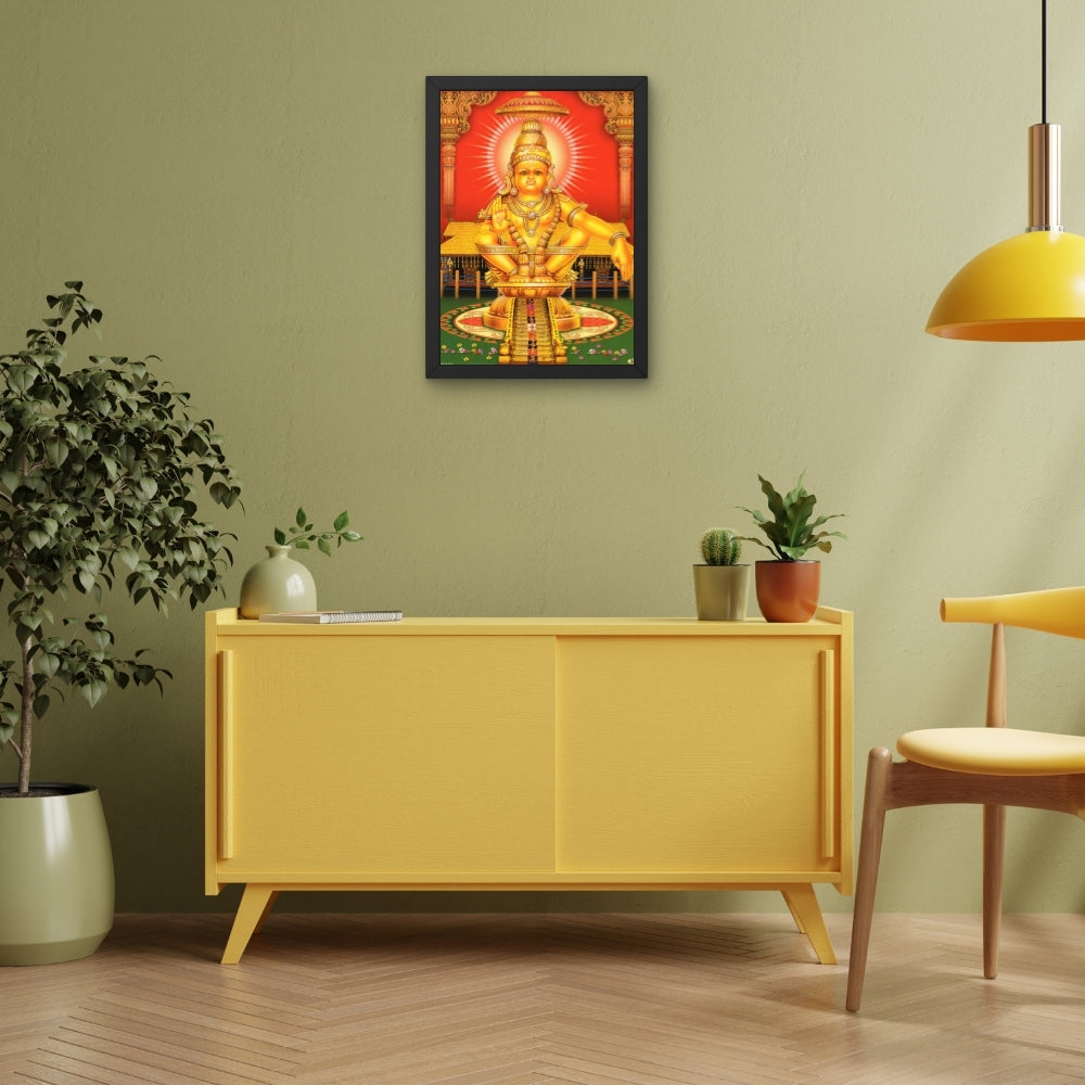 Lord Ayyappa wall art-God Manikanta photo frame