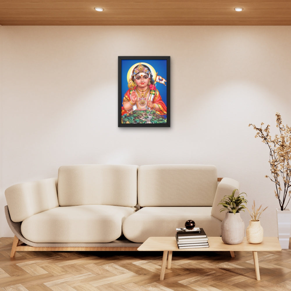 Lord Murugan Wall Art – Bala Murugan Hindu God Photo Frame