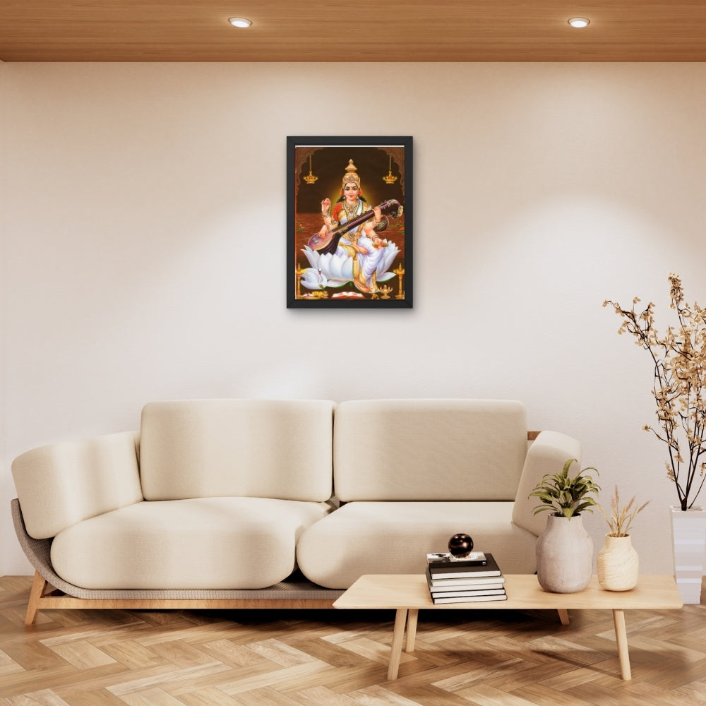 Lord Saraswathi wall art- God Sarswathi photo frame