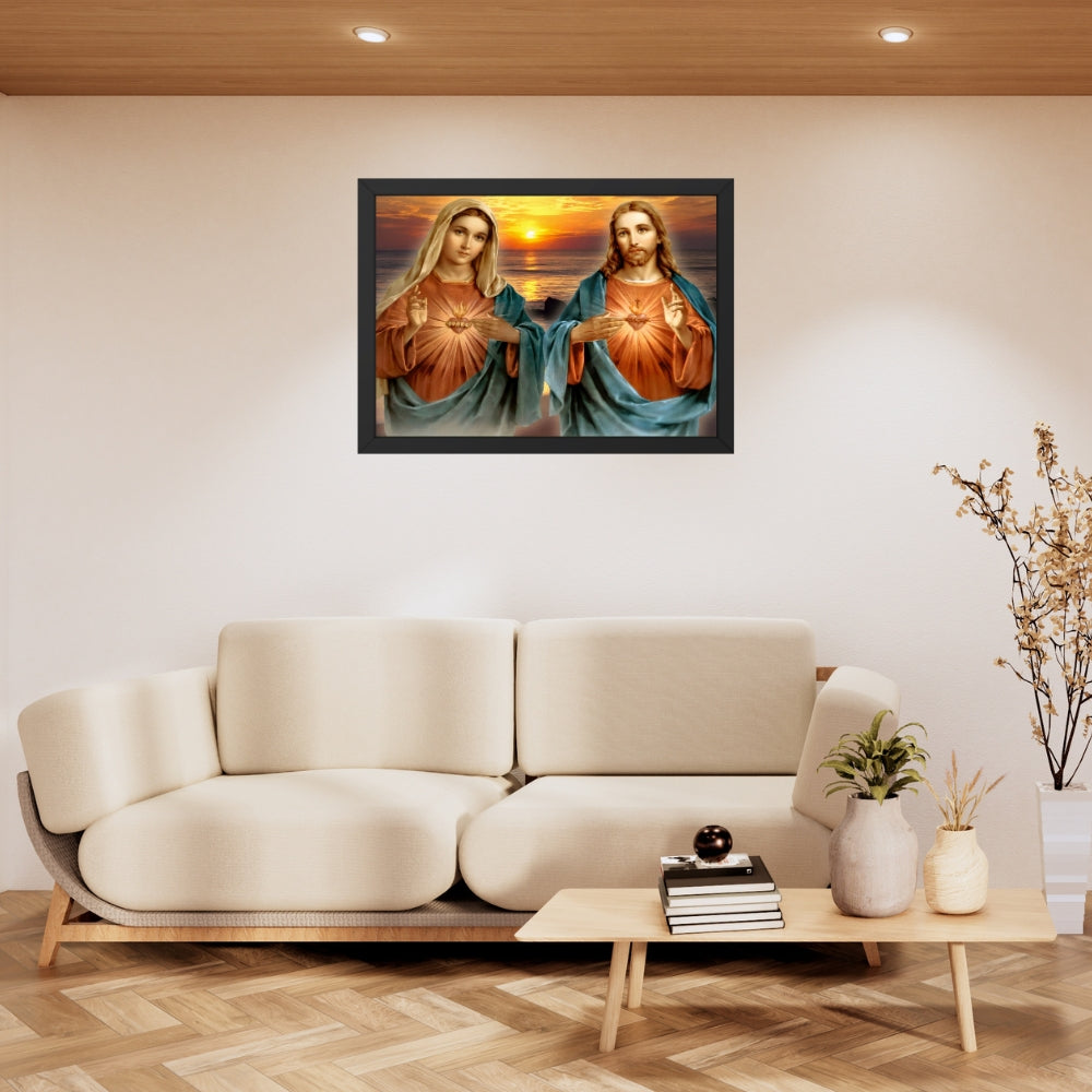 Jesus Christ And  Mary Wall Art - Jesus Christ And  Mary Photo Frame