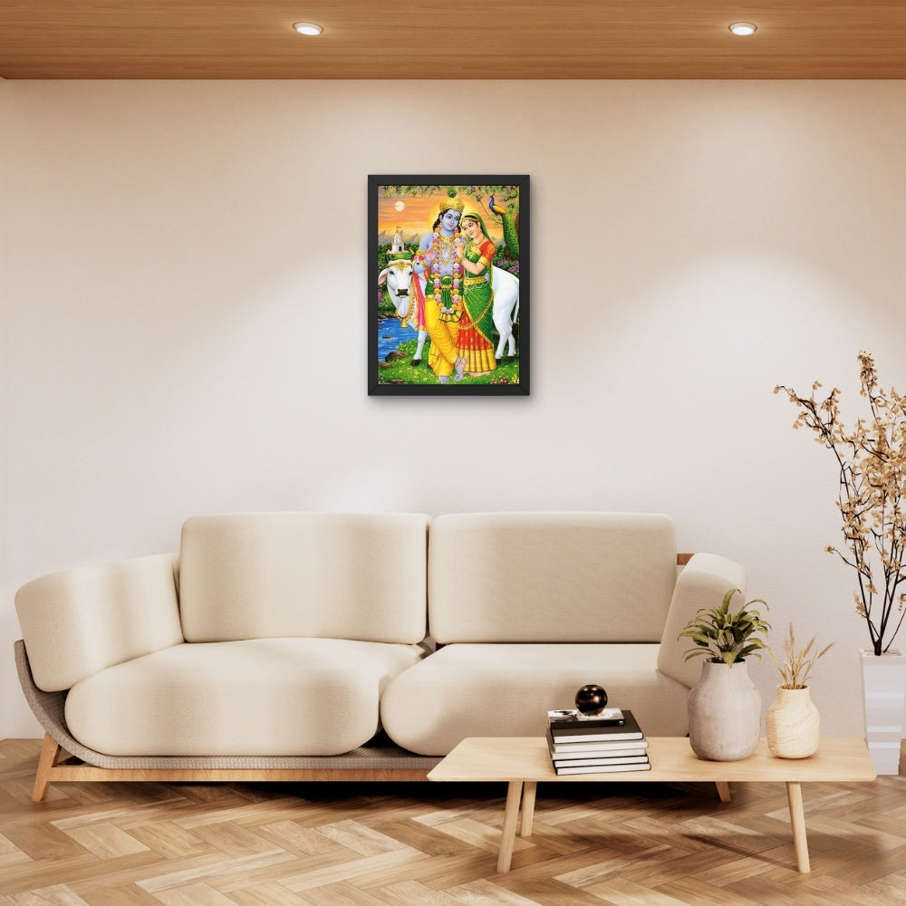 Lord RadhaKrishna Wall Art - RadhaKrishna Hindu God Photo Frame