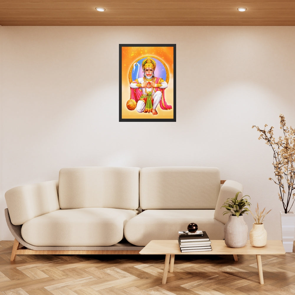 Lord Hanuman Wall Art – Bajrangbali Hanuman Hindu God Photo Frame