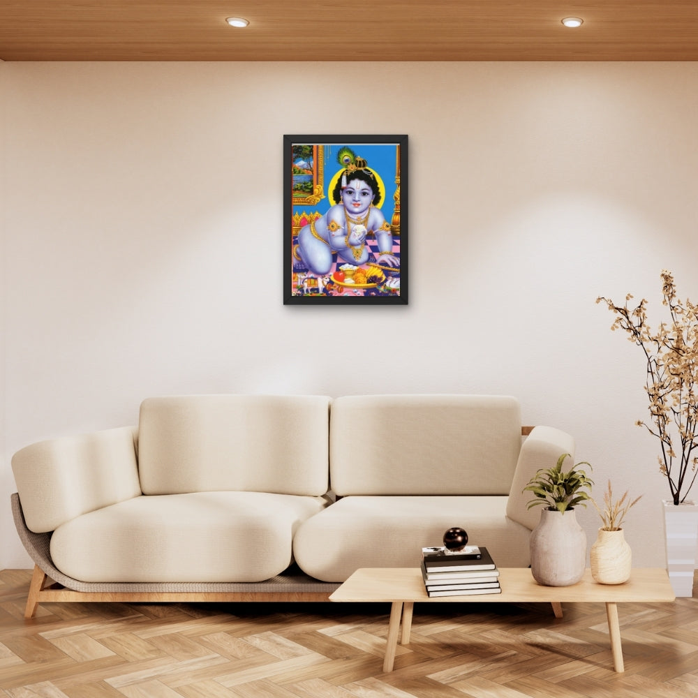 Bal Krishna Wall Art – Baby Krishna Hindu God Photo Frame