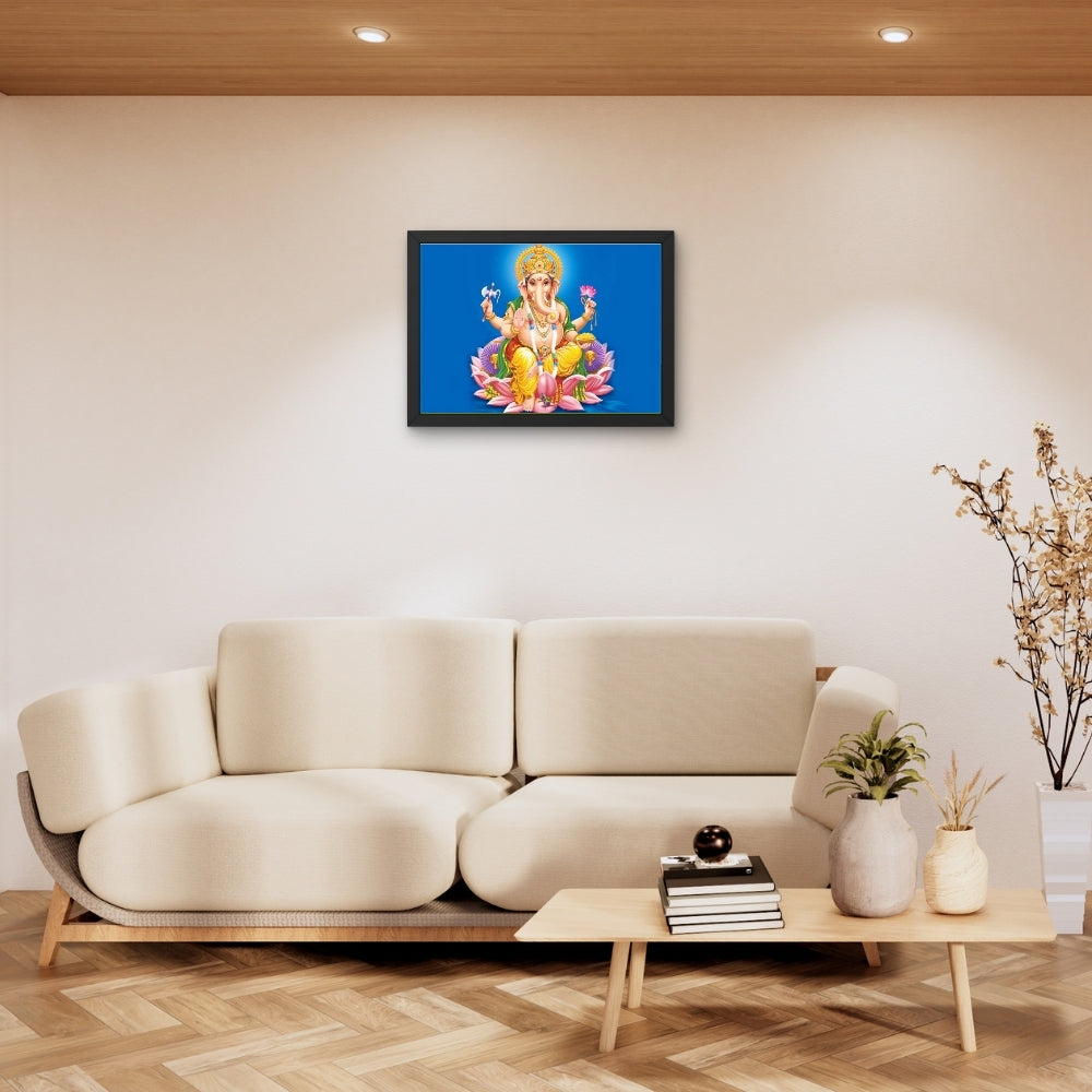 Lord Ganesh Wall Art - Lord Ganesh Hindu God Photo Frame