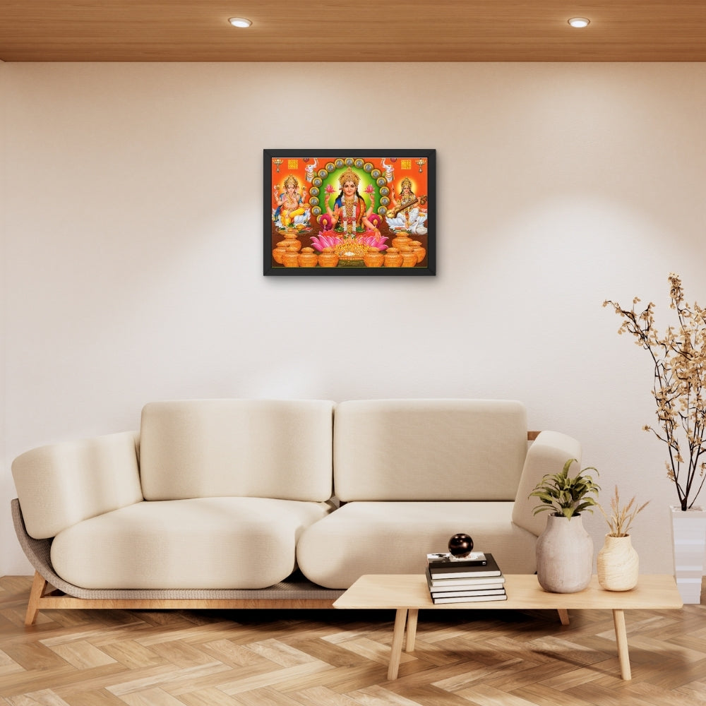 Lord Ganpathi wall art- LAXMI GANPATHI PHOTO FRAME
