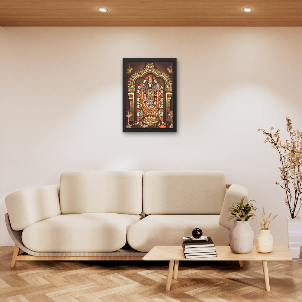 Lord Venkateswara Wall Art – Sri Venkateswara Swamy Tirupati Balaji Hindu God Photo Frame