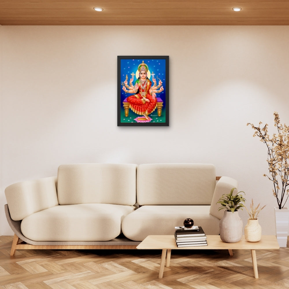 Goddess Durga Wall Art – Hindu Goddess Durga Divine Photo Frame