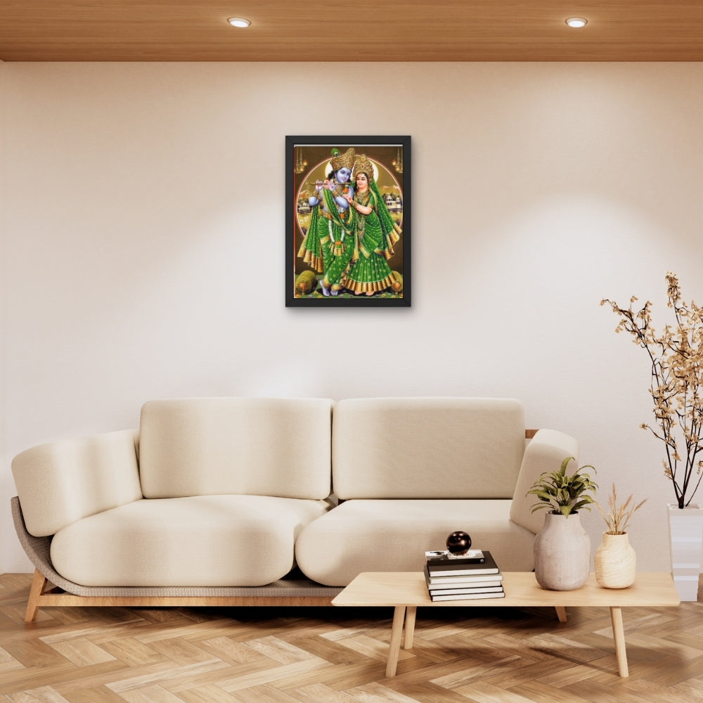Lord Radha krishna wall art- Lord Krishna with Radha photo frame