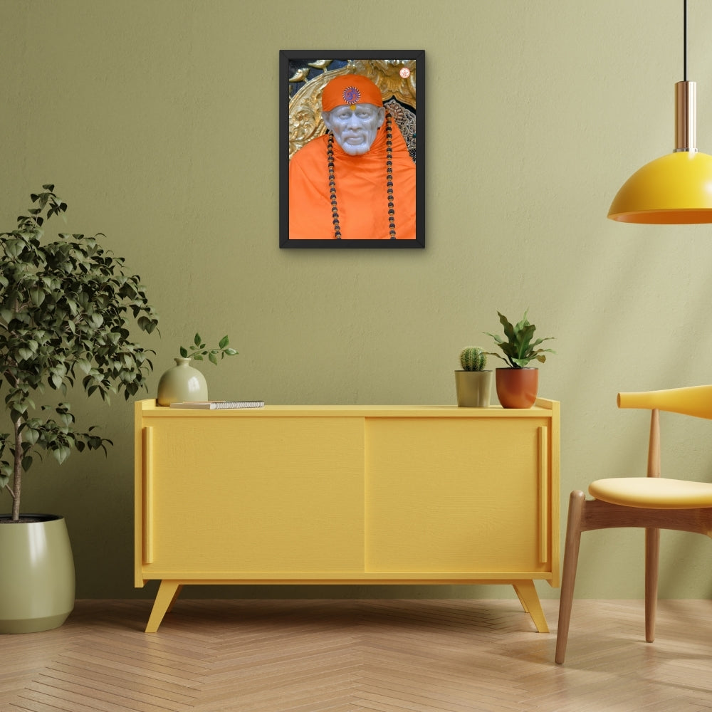 Shirdi Sai Baba Wall Art – Sai Baba Hindu Spiritual God Photo Frame