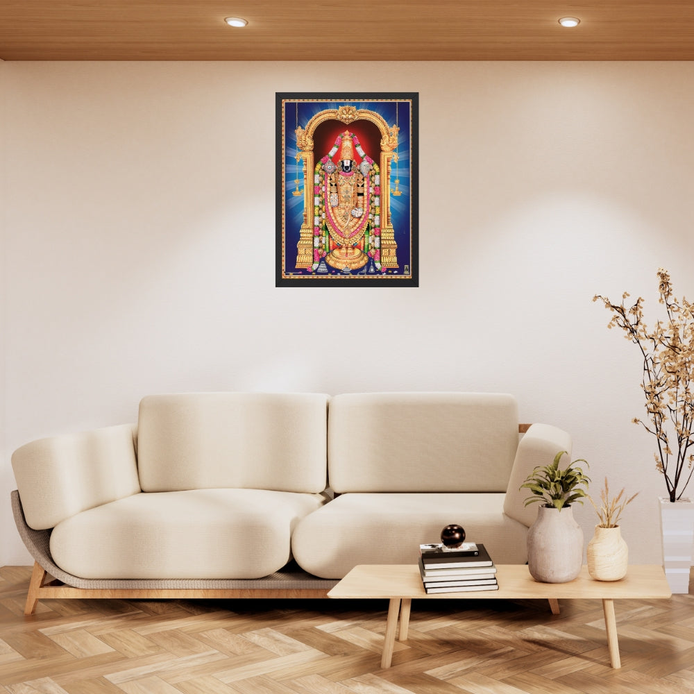 Lord Thirupathi Balaji Wall Art – Lord Venkateshwara Swamy Hindu God Photo Frame