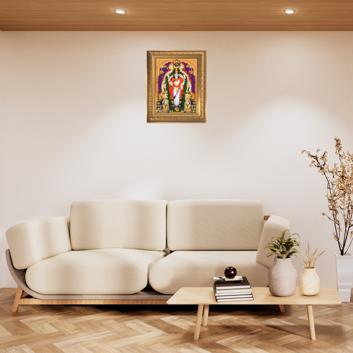 Premium Goddess Kanyaka Parameshwari Wall Art – Sri Kanyaka Parameshwari Hindu Goddess Photo Frame