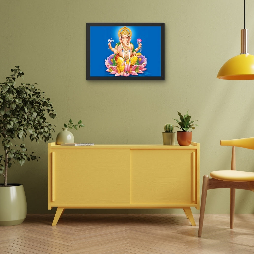 Lord Ganesh Wall Art - Lord Ganesh Hindu God Photo Frame