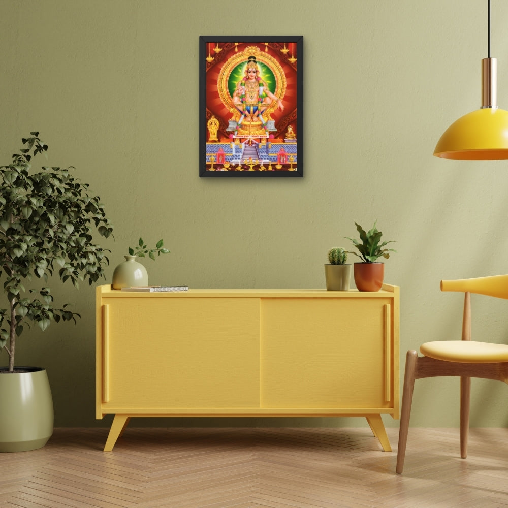 Lord Ayyappa Wall Art – Swami Ayyappan Hindu God Photo Frame