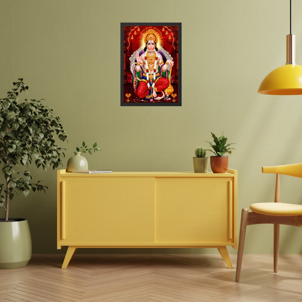 Lord Hanuman Wall Art – Bajrangbali Hanuman Hindu God Photo Frame
