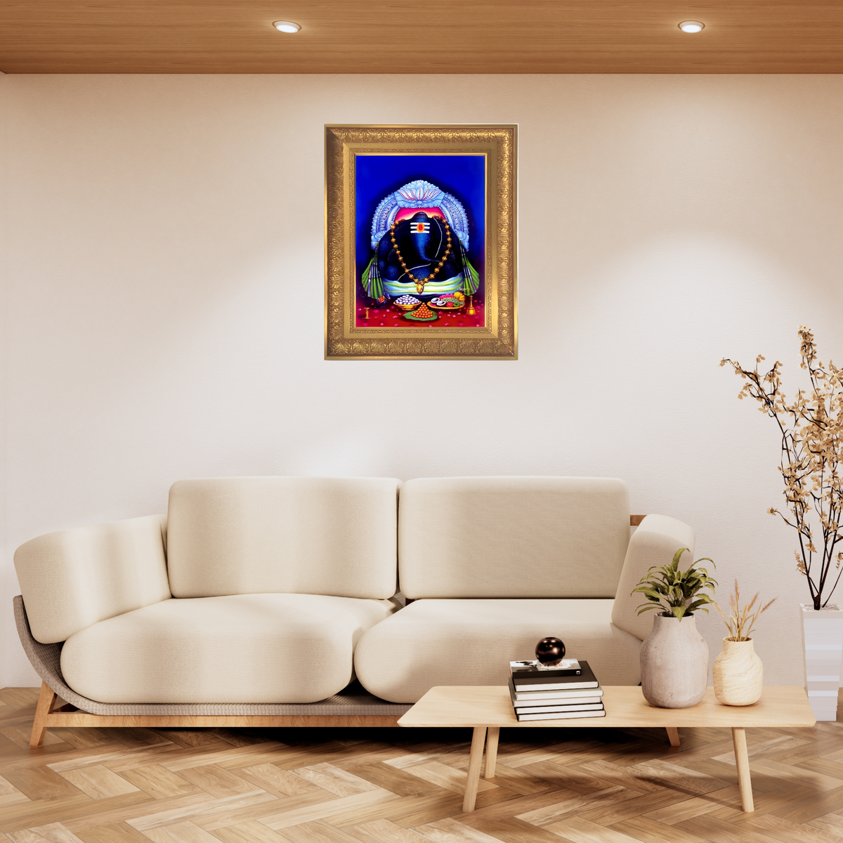 Premium Kanipaka Sri Varasiddhi Vinayaka Wall Art – Kanipakam Siddhi Vinayaka Lord Ganesha Photo Frame