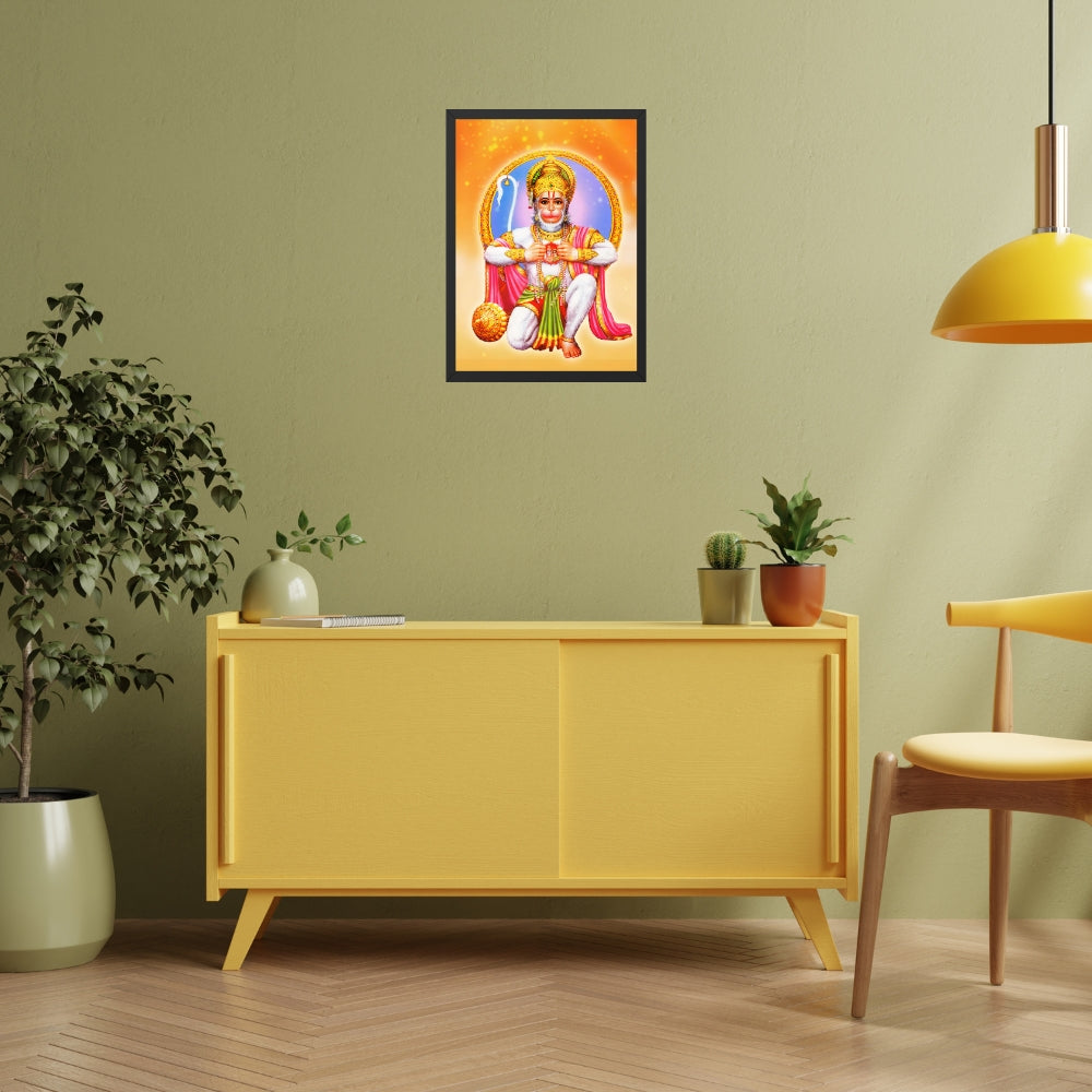 Lord Hanuman Wall Art – Bajrangbali Hanuman Hindu God Photo Frame
