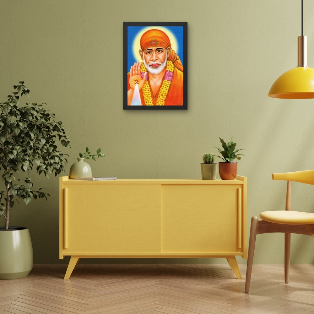 Shirdi Sai Baba Wall Art – Sai Baba Hindu Spiritual God Photo Frame