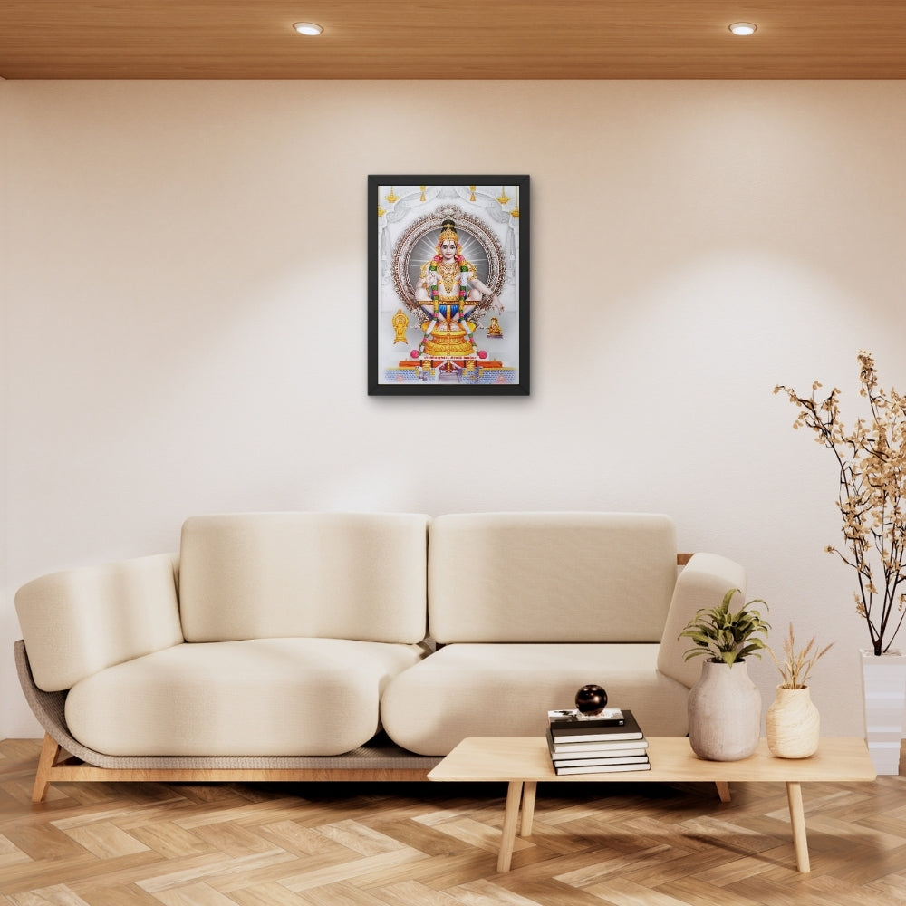 Lord Ayyappa Wall Art – Swami Ayyappan Hindu God Photo Frame