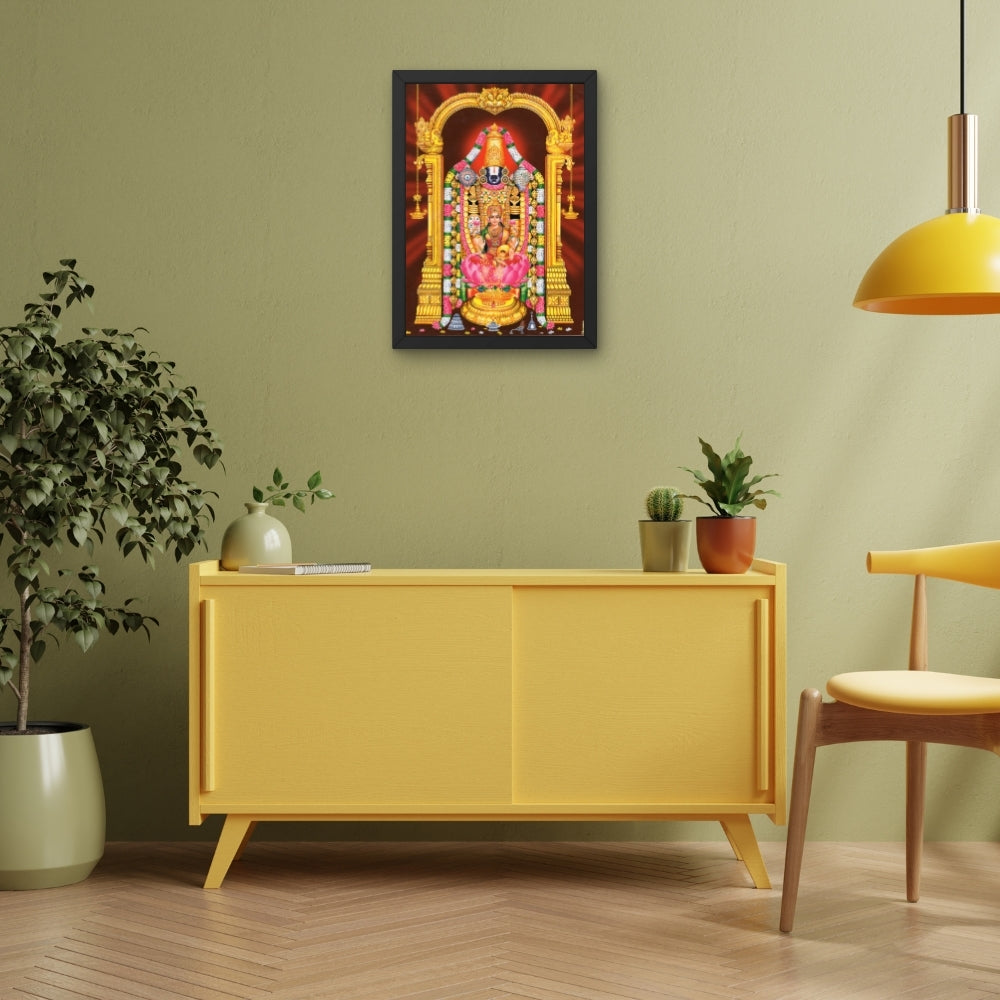 Lord venkateshwara wall art- venkateshwara with goddess laxmi photo frame