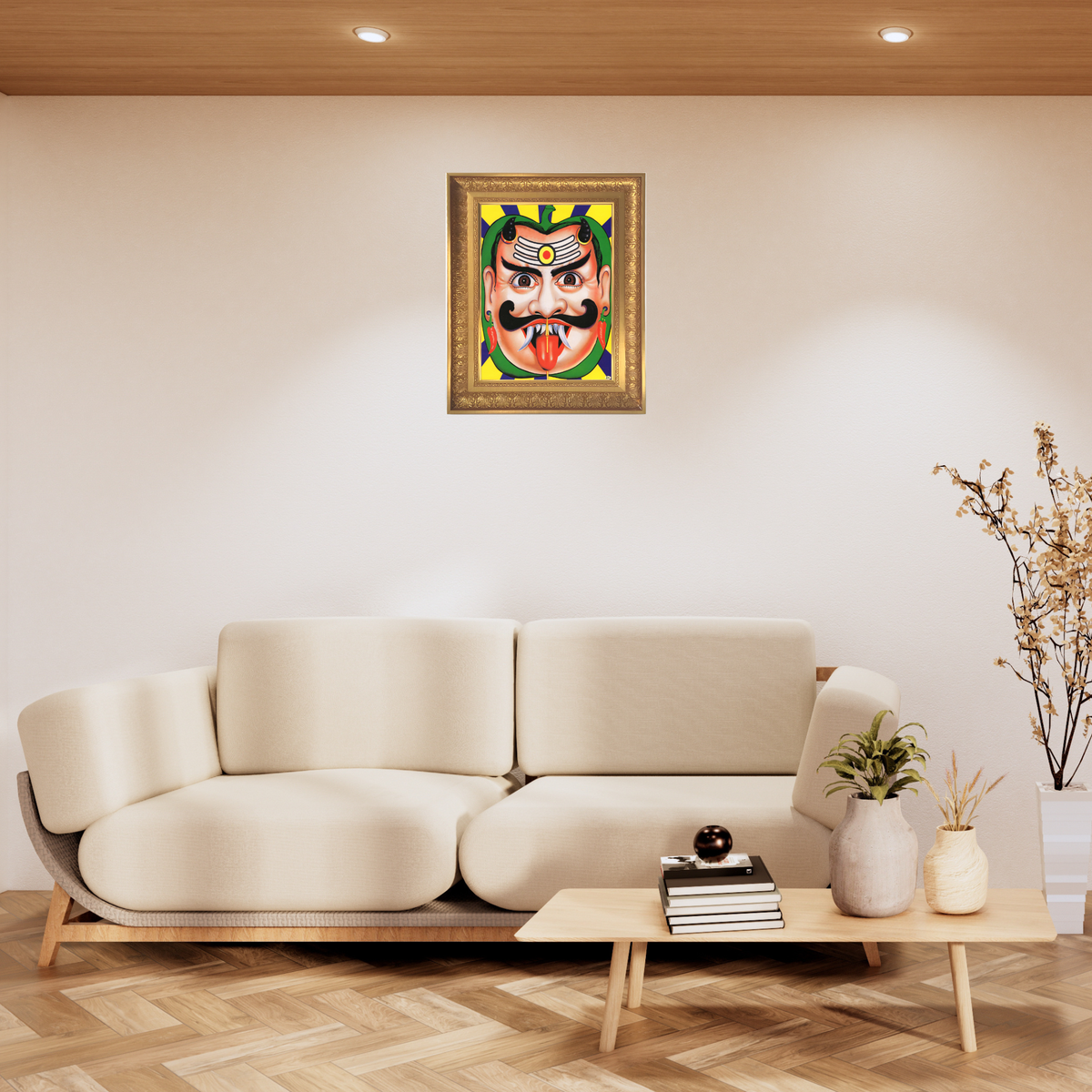 Premium Drishti Bomma Wall Art – Nazar Battu Evil Eye Protection Traditional Decorative Photo Frame