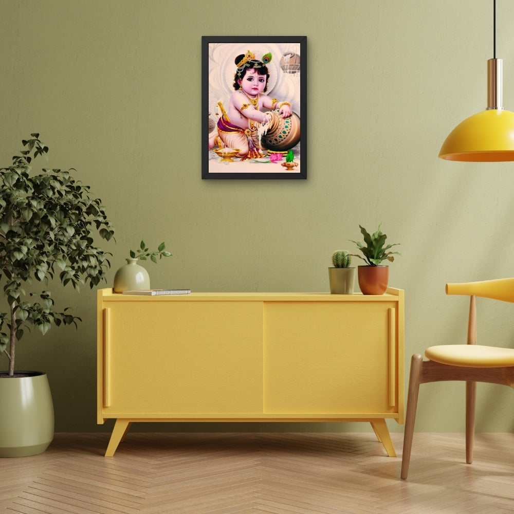 Lord Little krishna wall art- Sri krishna god photo frame