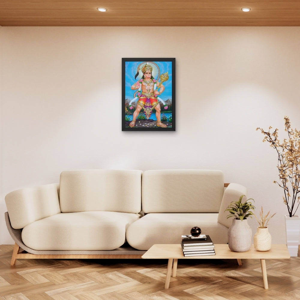 Lord Hanuman Wall Art – Bajrangbali Hanuman Hindu God Photo Frame