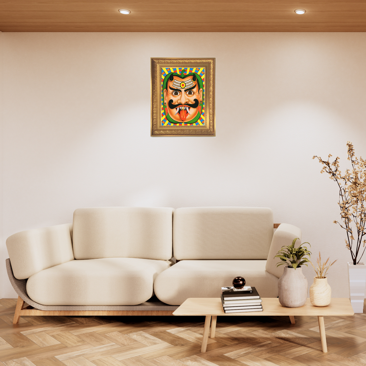 Premium Drishti Bomma Wall Art – Nazar Battu Evil Eye Protection Traditional Decorative Photo Frame