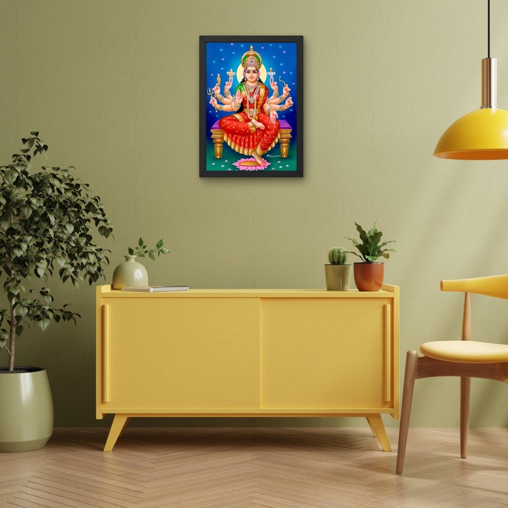Goddess Durga Wall Art – Hindu Goddess Durga Divine Photo Frame
