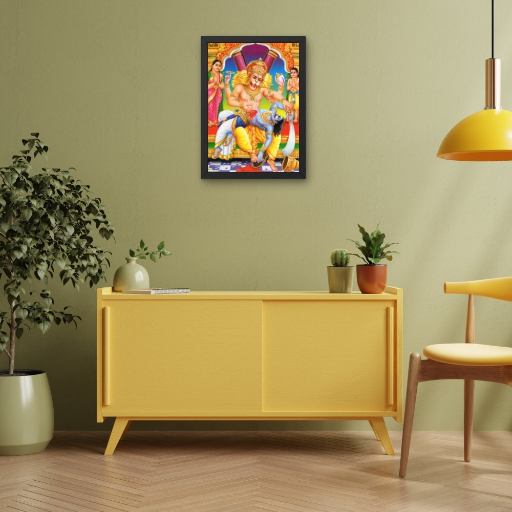Lord Narsiha swamy wall art- God Laxmi Narasiha photo frame