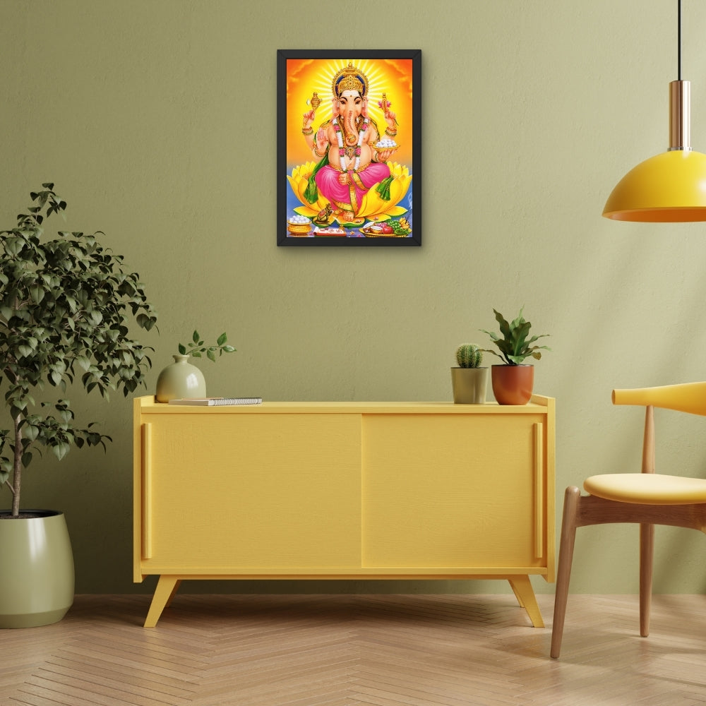 Lord Ganesh Wall Art - Ganesh Hindu God Photo Frame