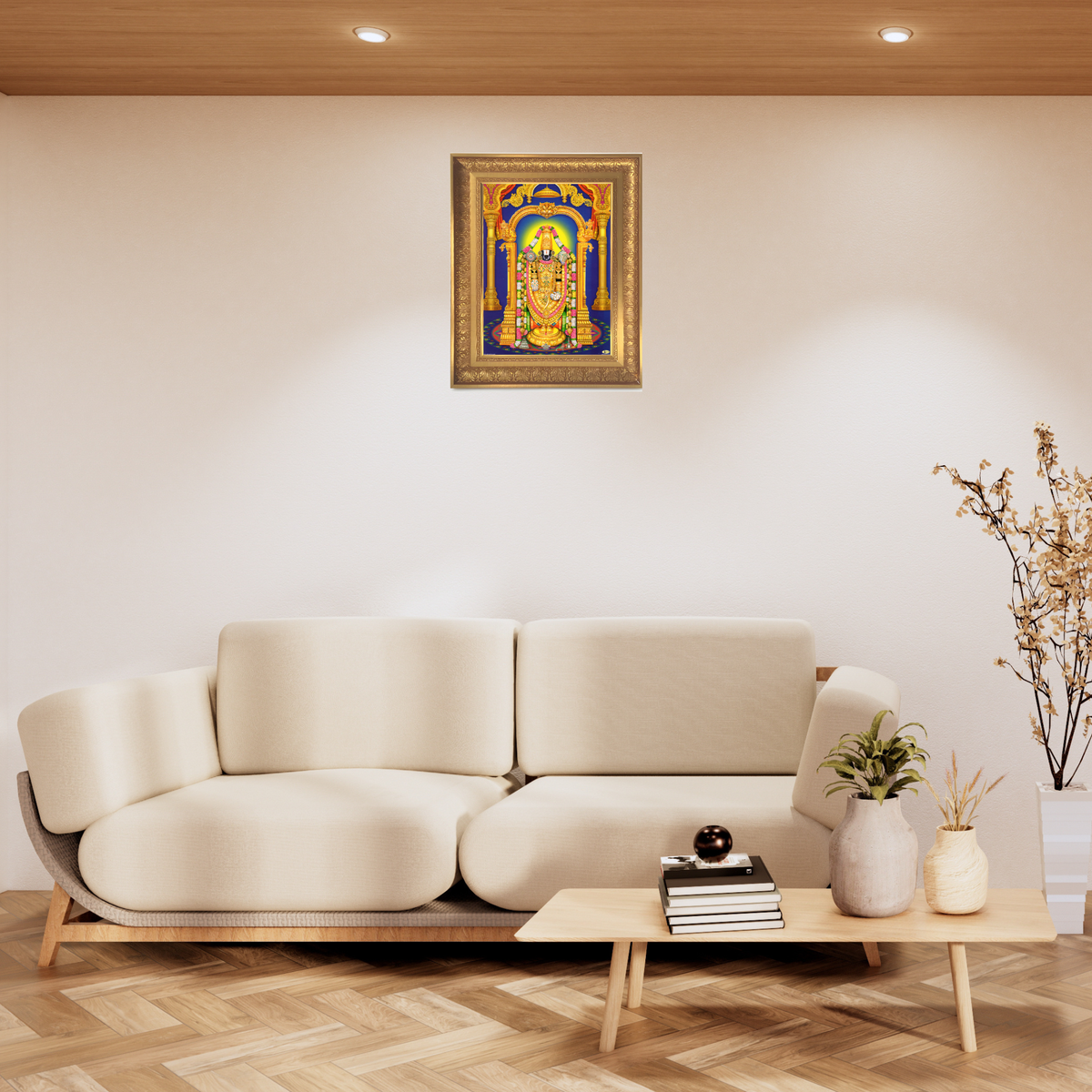Premium Lord Venkateswara Wall Art – Tirupati Balaji Srinivasa Hindu God Photo Frame