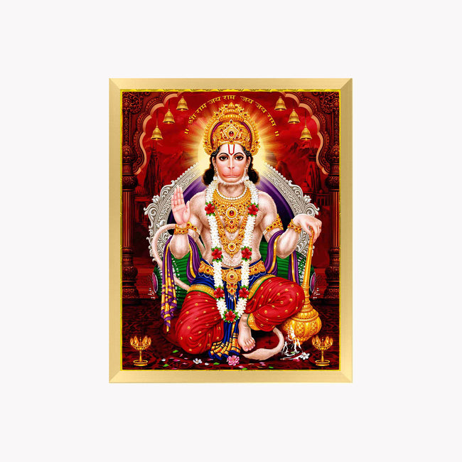 Lord Hanuman Wall Art – Bajrangbali Hanuman Hindu God Photo Frame