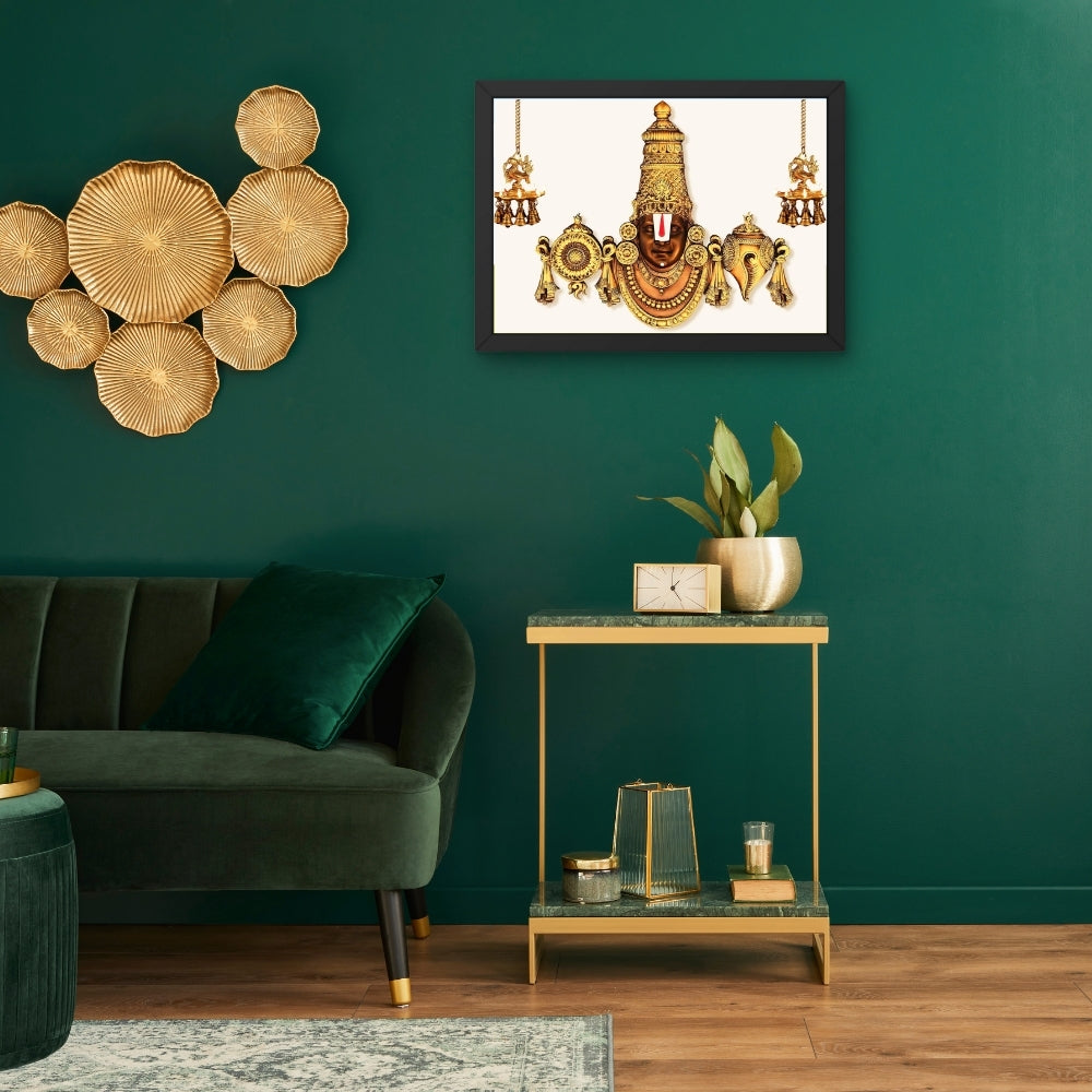 Lord Venkateshwara Swamy Wall Art -  Venkateshwaraswamy Hindu God Photo Frame