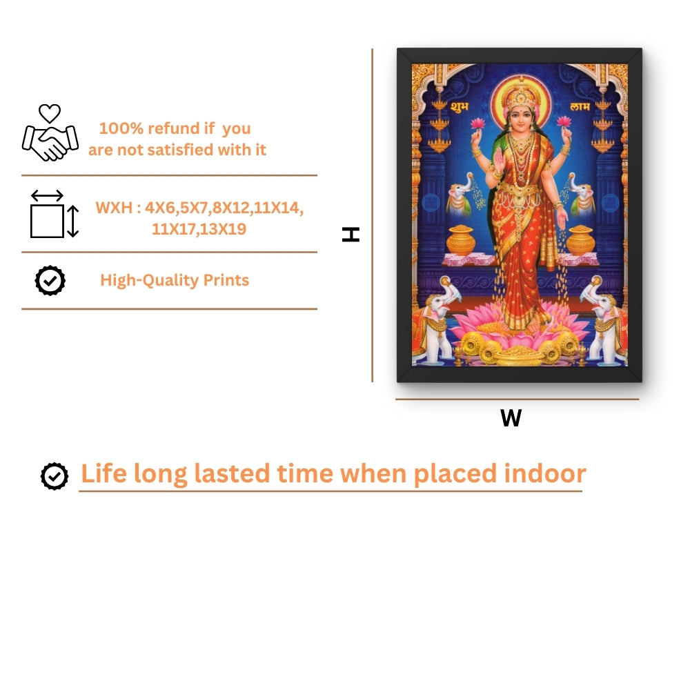 Goddess Laxmi wall art- Laxmi photo frame