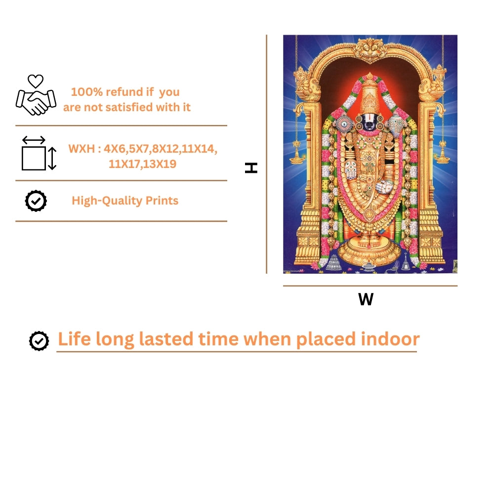 Lord Venkateshwara swamt wall art- Thirupathi Balaji photo frame