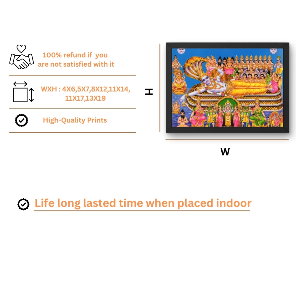Lord Vishnu wall art- God Vishnu photo frame