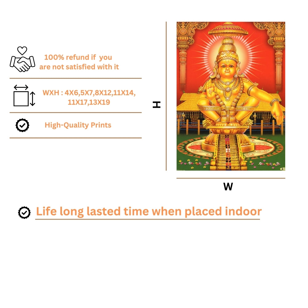 Lord Ayyappa wall art-God Manikanta photo frame