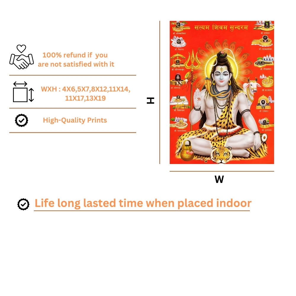 Lord Shiva Wall Art - Shiva Hindu God Photo Frame