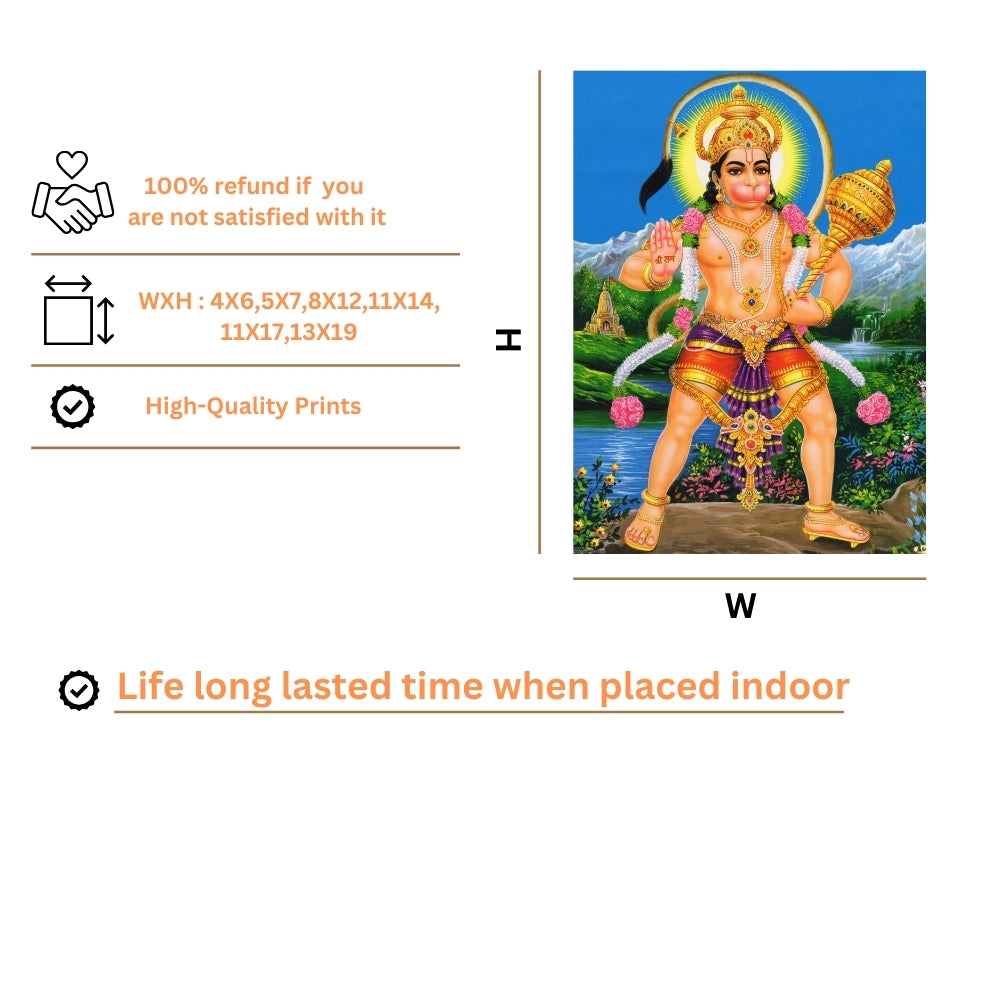 Lord Hanuman wall art- Hanuman wall art photo frame