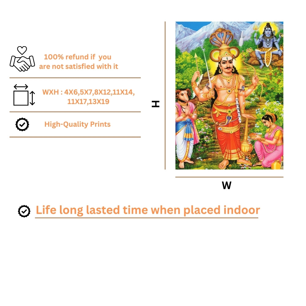 Lord Veerabadra swamy wall art-God Veerabadra swamy photo frame