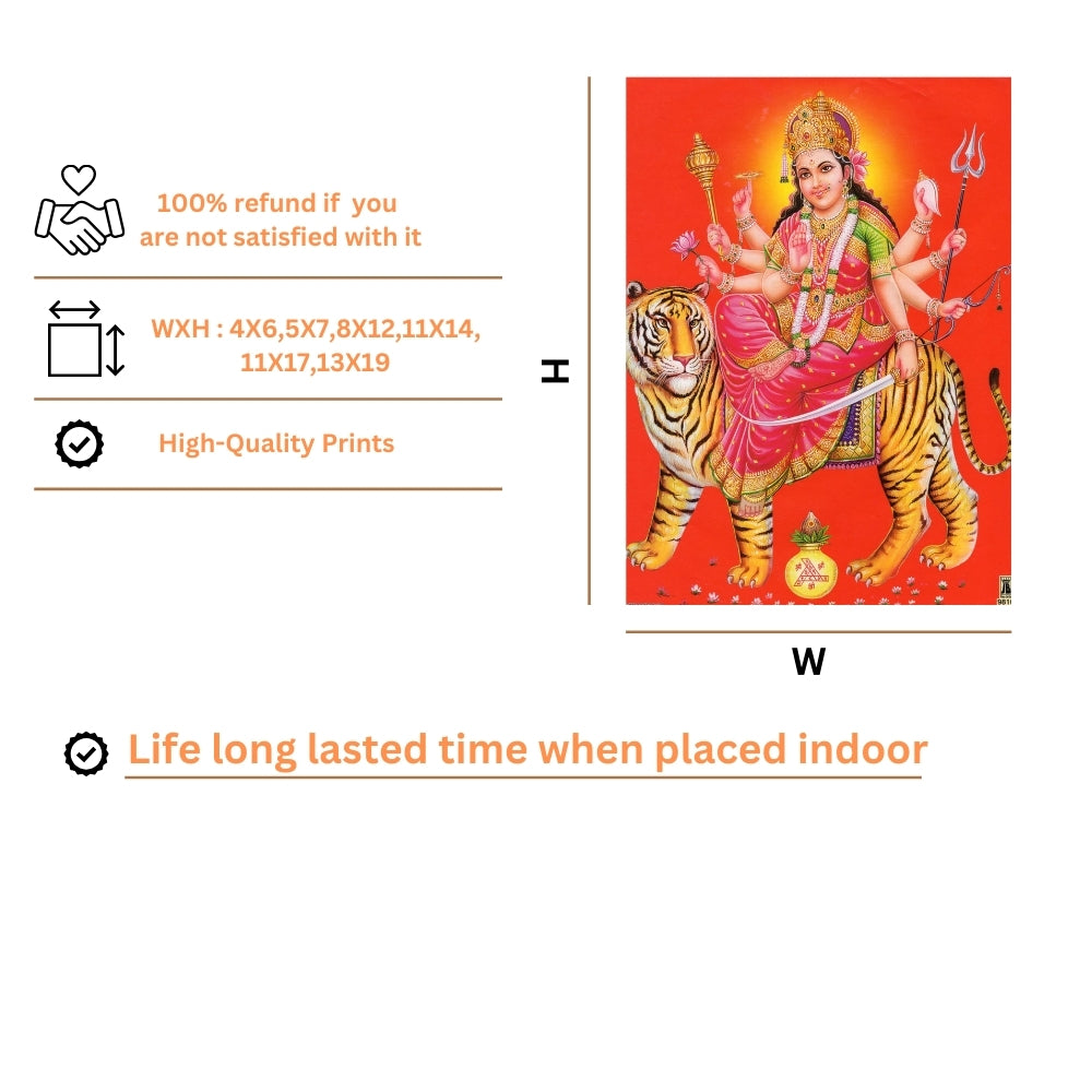 Lord Durga wall art-Goddess Durga photo frame