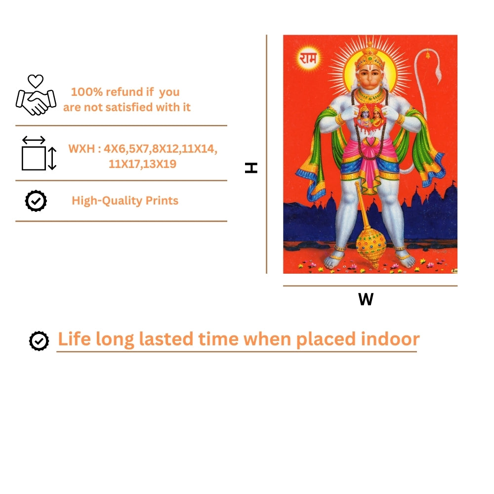 Lord Hanuman wall art- Hanuman photo frame