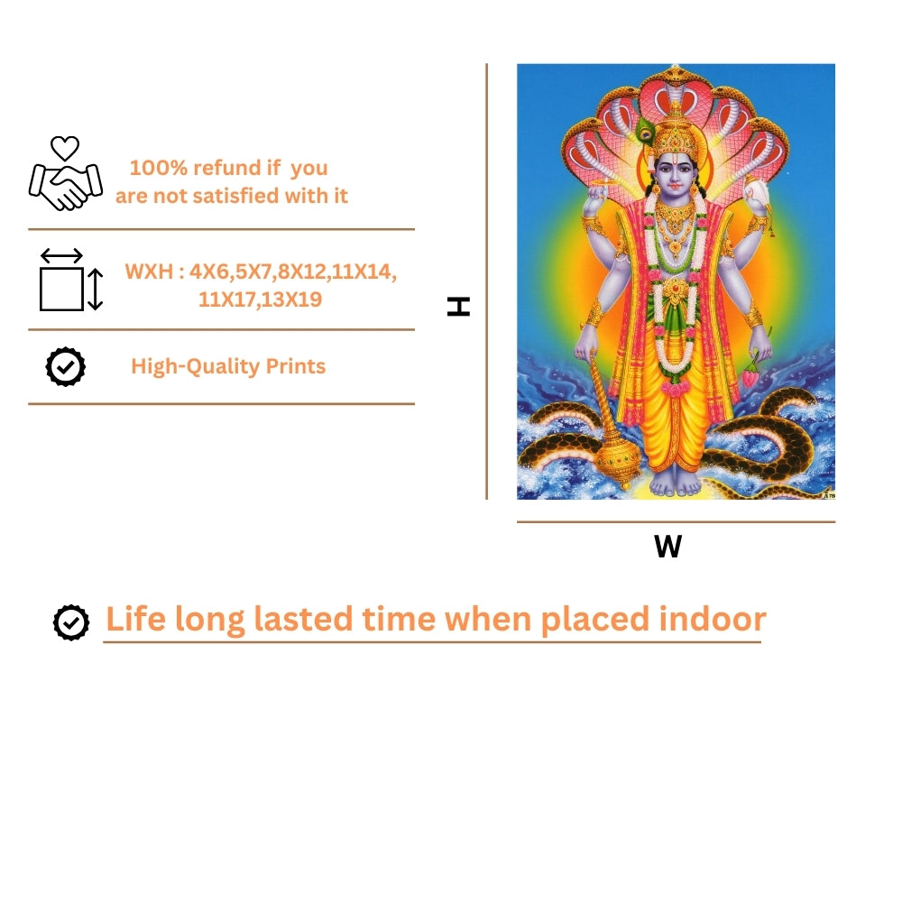 Lord Vishnu wall art- God Vishnu photo frame