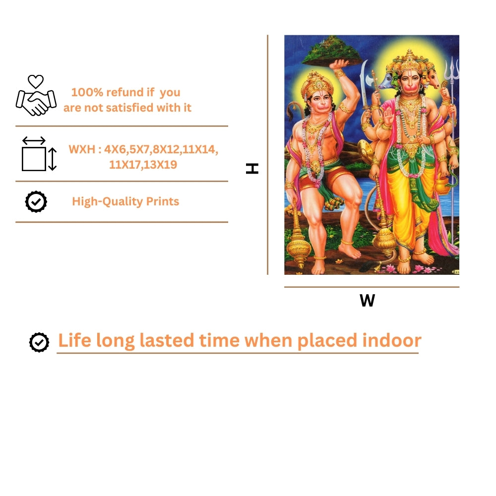 Lord panchamukhi hanuman wall art-panchamukhi hanuman god frame
