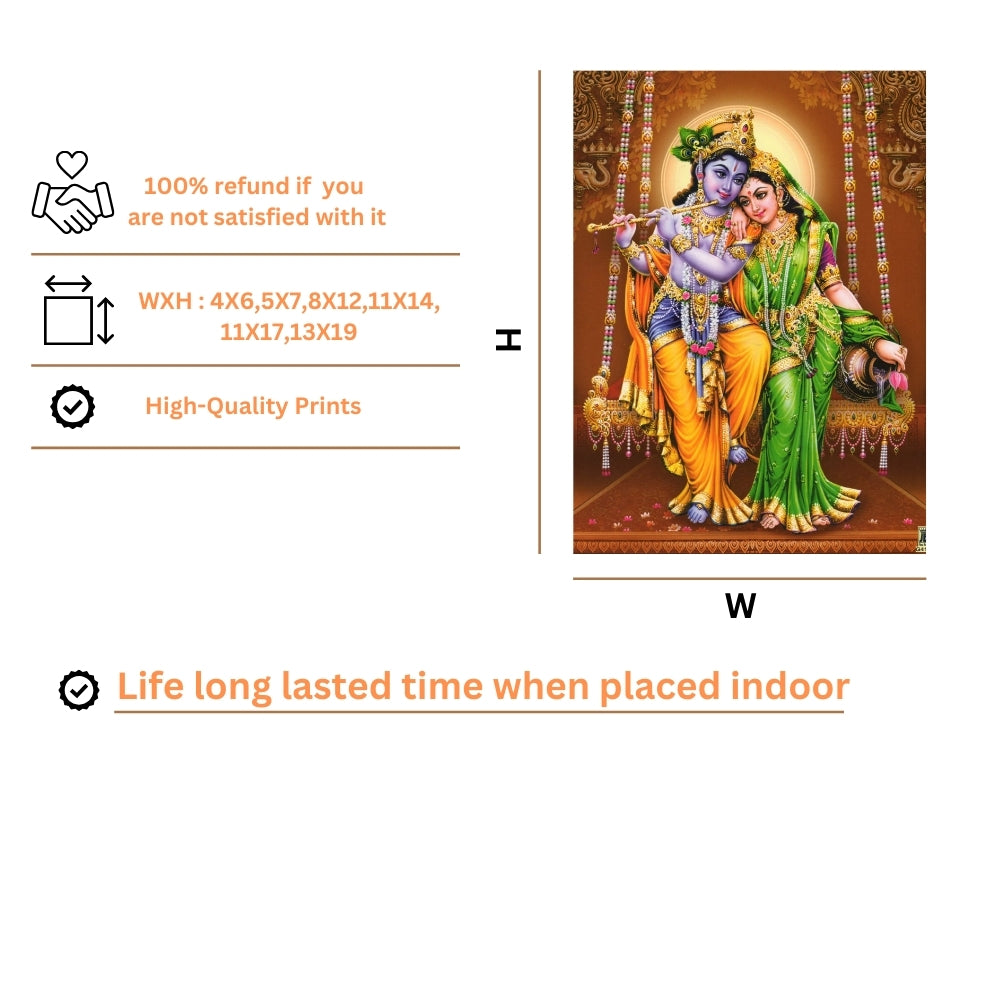 Lord Radhakrishna wall art- Radhakrishna photo frame