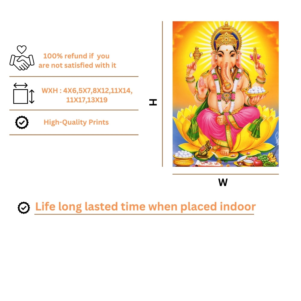 Lord Ganesh Wall Art - Ganesh Hindu God Photo Frame