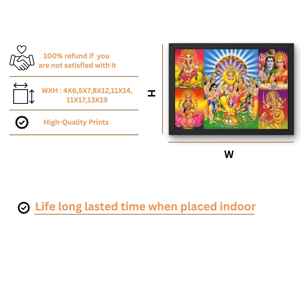 Lord Laxminarsimha swamy wall art- God NARASIMHA SWAMY PHOTO FRAME