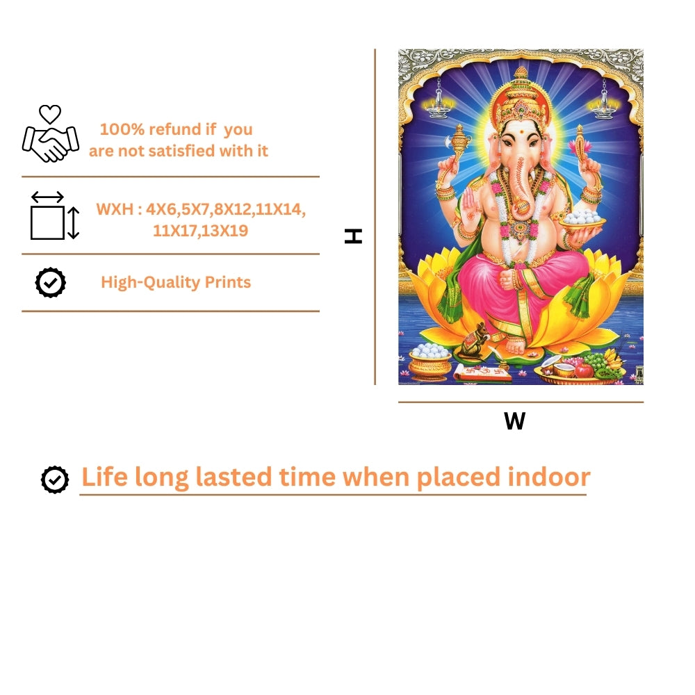 Lord Ganpathi wall art- Vinayaka hindu god photo frame