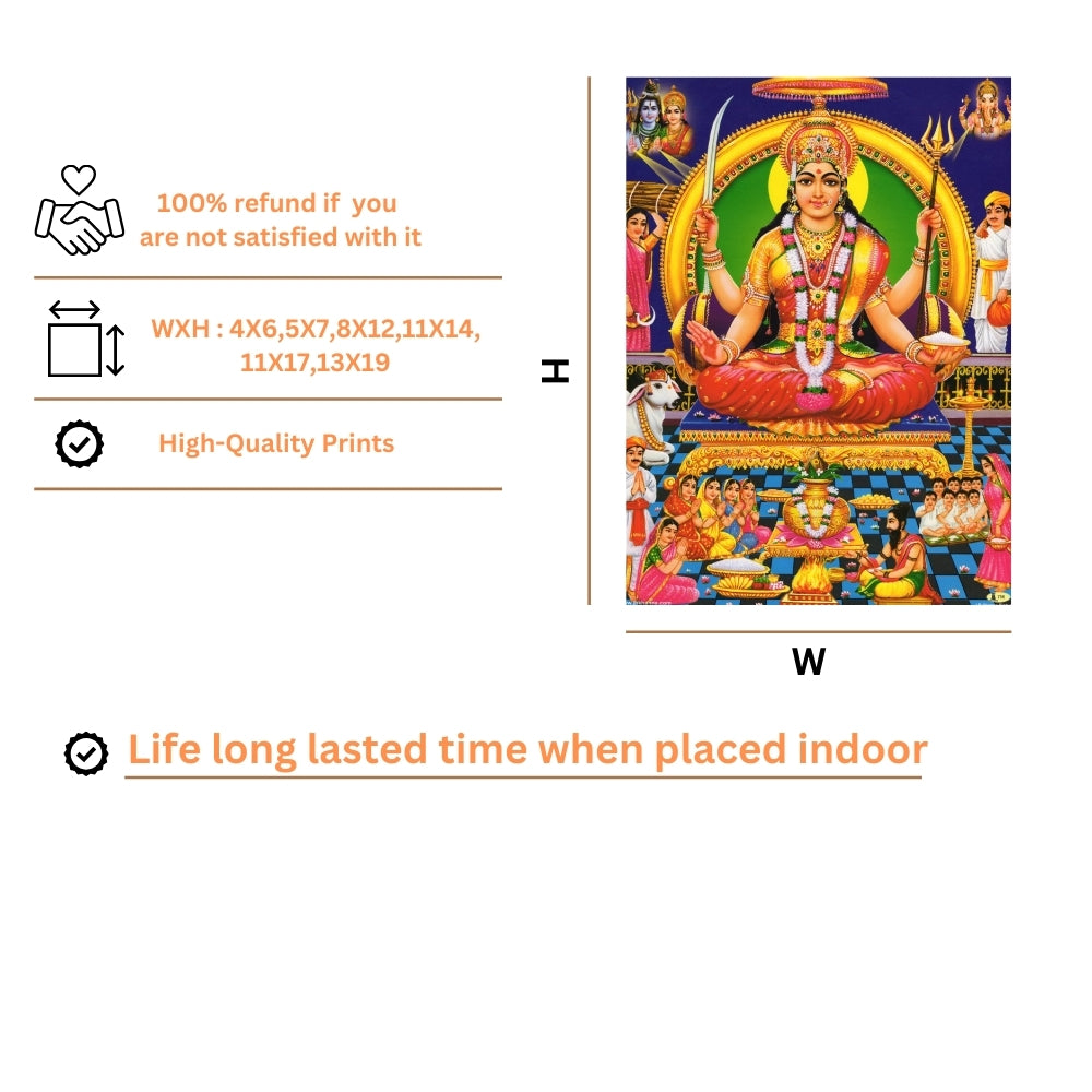 Goddess Santhoshi matha wall art- Maa santhoshi photo frame