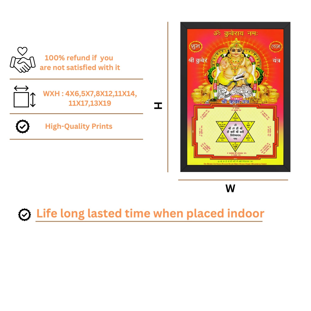 Lord Kubera Wall art- Kubera God frame